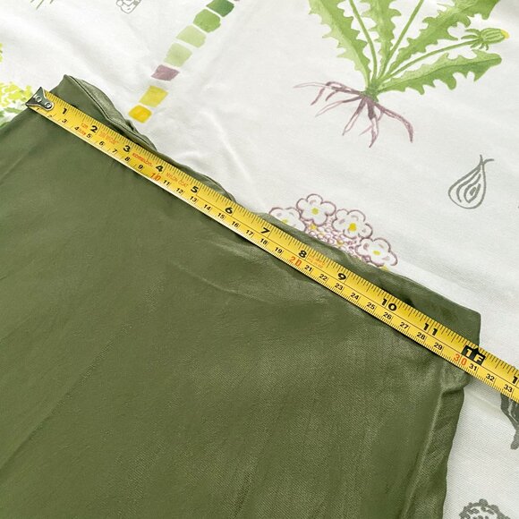 Other Stories Flowy Satin A-Line Midi Skirt Green pistachio Size 2 - Picture 9 of 10